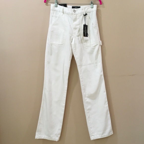ZARA Into The Classic The RELAXED WORKER JEANS LIMITED EDITION White Size 0 - Picture 4 of 10